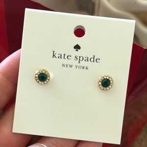 Kate Spade Emerald You're a Gem Stud Earrings